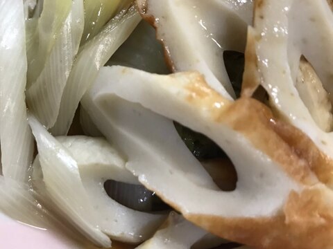 竹輪と白葱とオレンジ白菜のあっさり煮(^^)